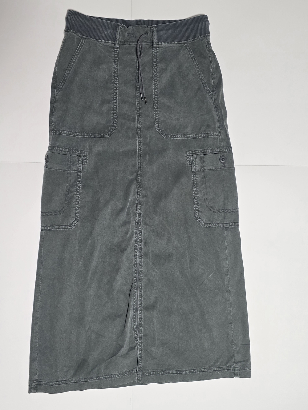American Eagle Outfitters Dark Olive Cargo Maxi Skirt Size 0